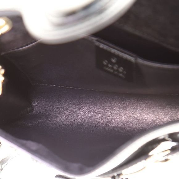 Gucci Emily Chain Flap Bag Patent Small Black - Picture 6 of 9